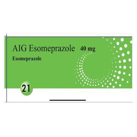 aig esomeprazole 40 mg 21 caps.