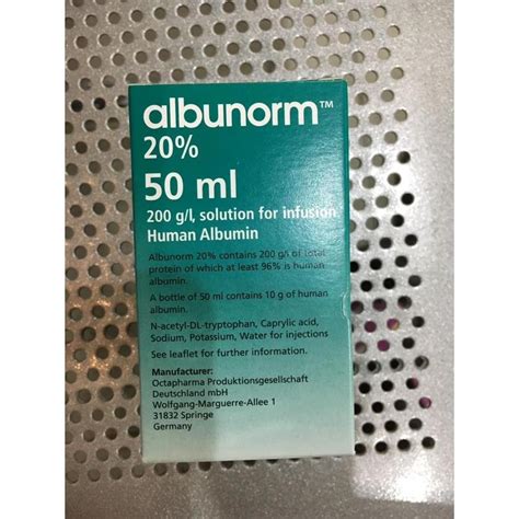 سعر دواء albunorm 20% i.v.infusion (hospitals price)