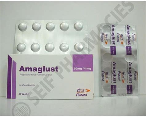 amaglust 4/30 mg 30 scored tab.