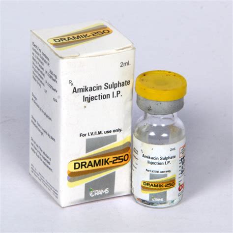 amikacin amoun 250mg/2ml vial