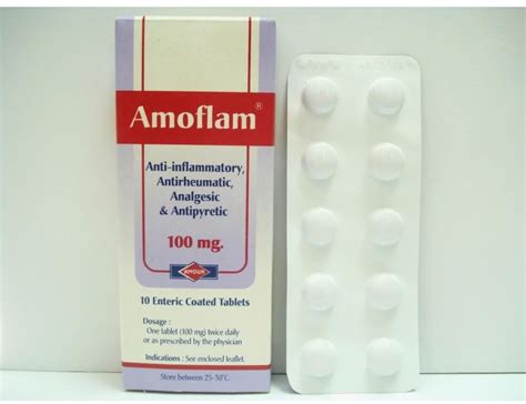 سعر دواء amoflam 100mg 10 enteric coated tab.
