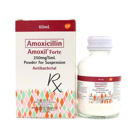 amoxil fort 250mg/5ml susp. 60ml
