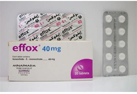 سعر دواء angiofox (effox) 40 mg 20 tabs.