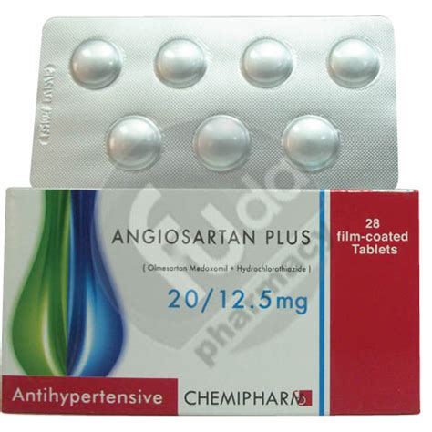 سعر دواء angiosartan plus 20/12.5mg 28 f.c. tabs.