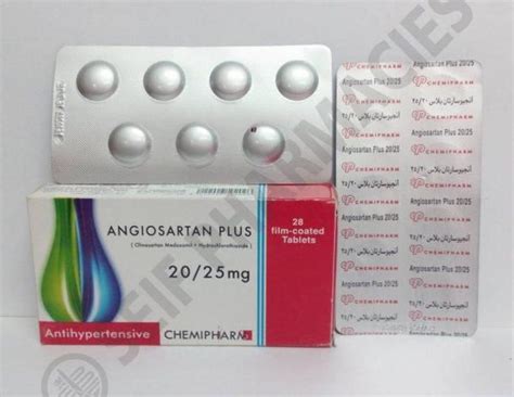سعر دواء angiosartan plus 20/25 mg 28 f.c. tabs.