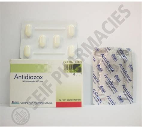 سعر دواء antidiazox 500mg 12 f.c.tab.