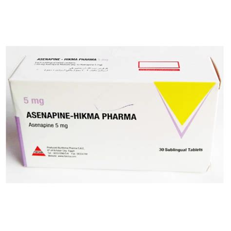 asenapine-hikma 5mg 30 sublingual tabs.