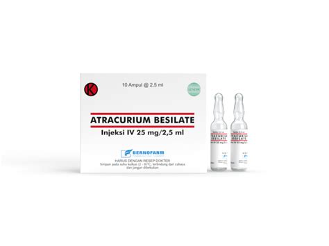 atracurium besylate 25 mg/2.5ml (25mg) 5 amps.