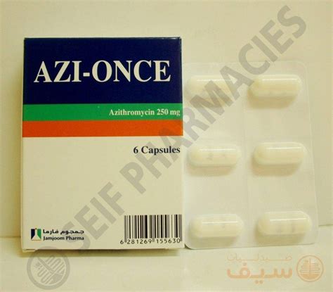 azi-once 250mg 6 caps.
