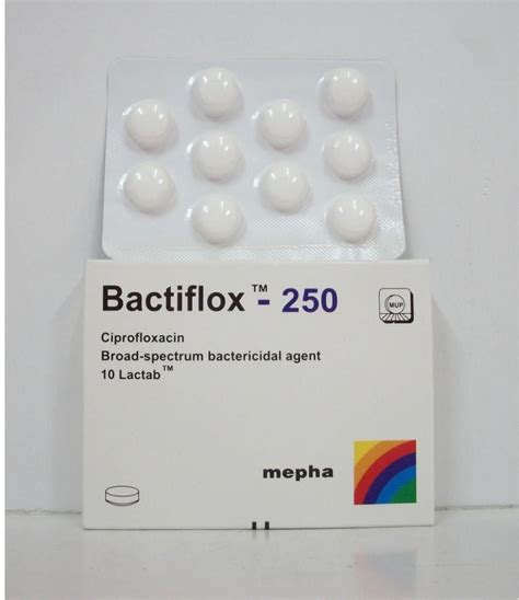 bactiflox 250mg 10 lactab.