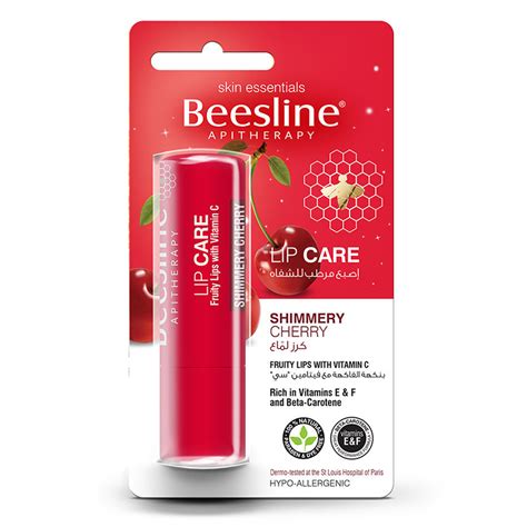 beesline lip care shimmery cherry 4.5 gm