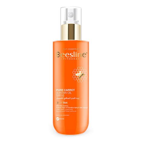 beesline pure carrot suntan oil spf 10 - 200 ml