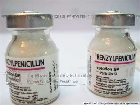 benzyl penicillin 1 m.i.u. b.p2004 vial.