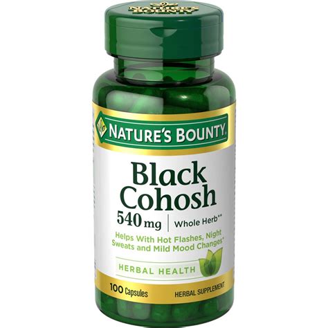 black cohosh 540 mg 100 caps. (illegal import)