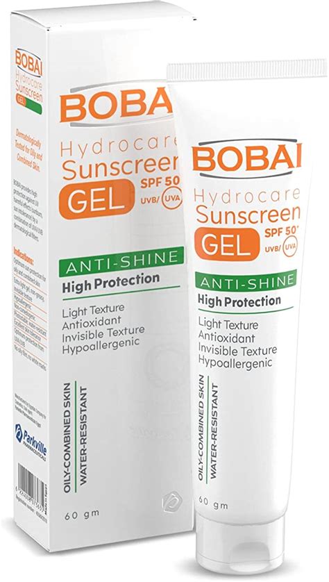 bobai sun screen hydro gel spf 50 - 60 ml