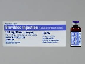 brevibloc 100 mg 20 vials