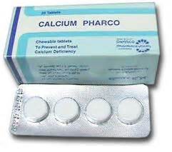 calcium pharco 950mg 20 chewable tab.