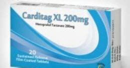 سعر دواء carditag xl 200 mg sr 20 f.c. tabs.