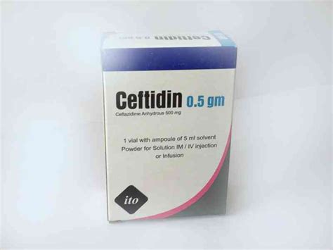 سعر دواء ceftidin 1 gm vial for im./iv. inj. or inf.