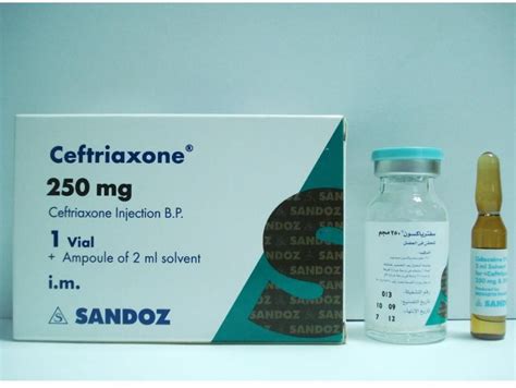 ceftriaxone 250 mg vial for i.m. inj. sandoz