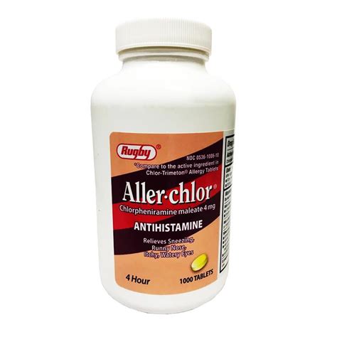 chlorpheniramine 4 mg 20 tab. b.p.93