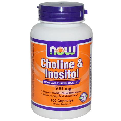 choline bitartrate/inositol 250/250mg 100 caplets (illegal import)