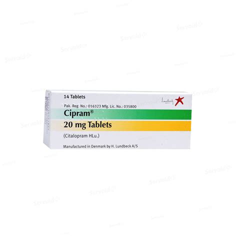 cipram 20mg 14/tab