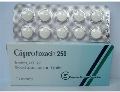 ciprofloxacin 250mg 10 f.c. tab. usp 27