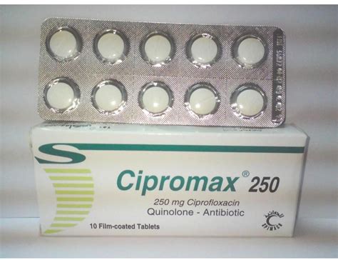 cipromax 250mg 10 tab.