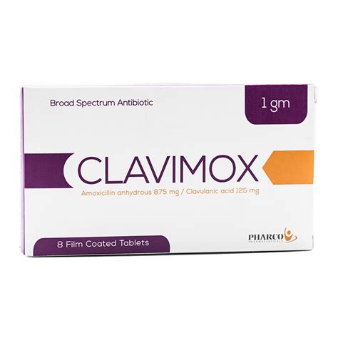 clavimox 1 gm 8 f.c. tab.