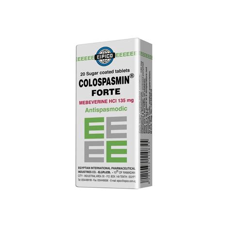 سعر دواء colospasmin forte 135mg 20 sugar coated tab.