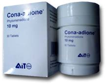 سعر دواء cona-adione 10mg 100 chewable tab.