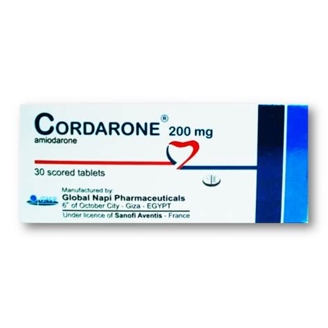 سعر دواء cordarone 200 mg 30 scored tablets