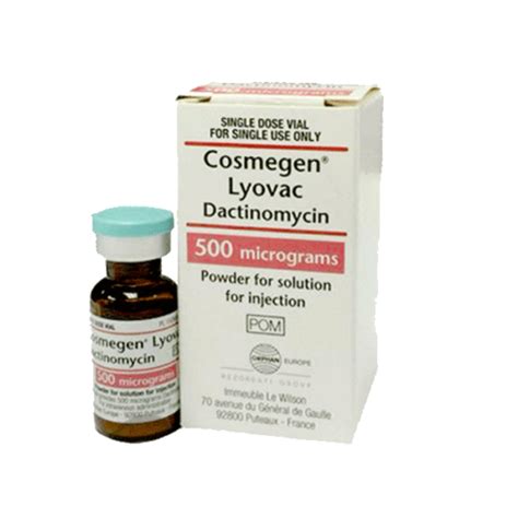 cosmegen 500 ug 1 vial 3 ml