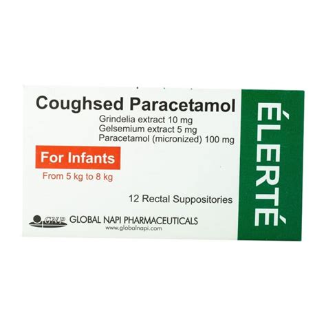 coughsed paracetamol infants 12 supp.