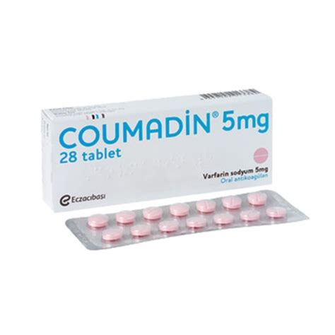 coumadin 5 mg 28 tablets (illegal import)