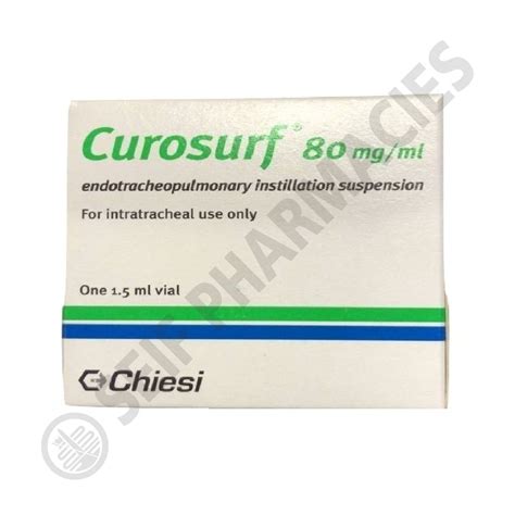 curosurf 80mg/ml intratracheal susp. 3 ml