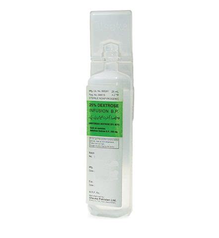 dextrose 25 % inf. 500 ml (rubber cap)