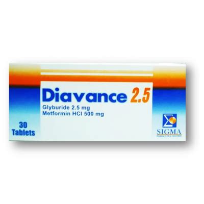 سعر دواء diavance 2.5/500mg 30 f.c.tab.