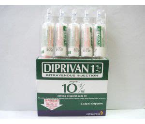 diprivan 10mg/ml 5 amp.