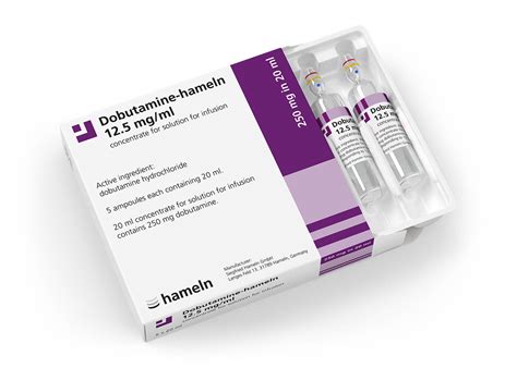 dobutamine hameln 12.5mg/ml 20 ml vial i.v. inf. (hospital price)