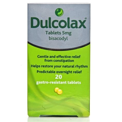 dulcolax 5mg 20 sugar coated tab..