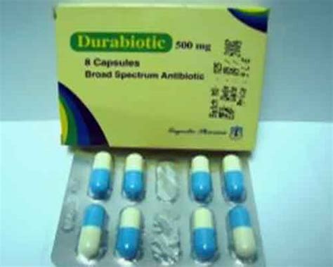 سعر دواء durabiotic 500mg 8 caps.