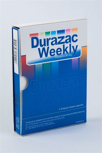 سعر دواء durazac weekly 90mg 4 delayed release caps.