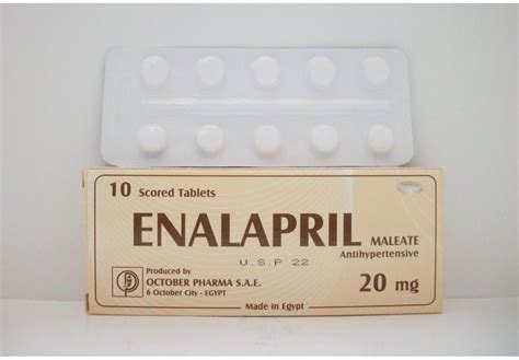 سعر دواء enalapril maleate 20mg 10 tab.