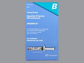 سعر دواء engerix b (pediatric)i.m. injection 10 mcg/0.5ml vial