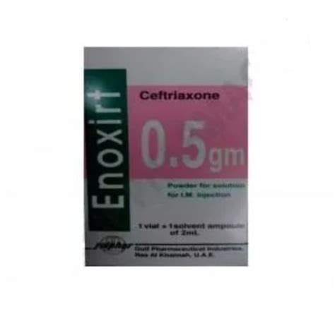 enoxirt 0.5 gm i.v. vial