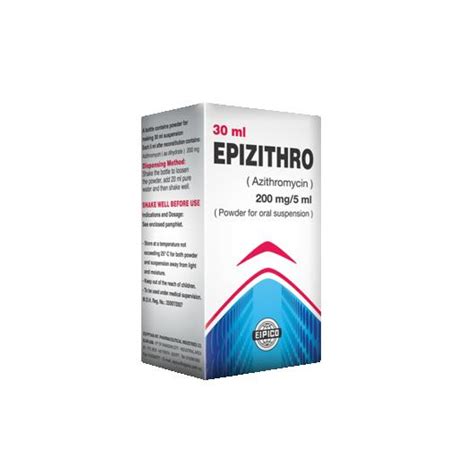 سعر دواء epizithro 200mg/5ml 30ml susp.