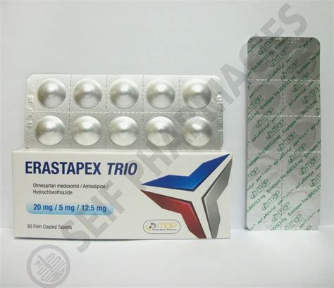 سعر دواء erastapex trio 5/20/12.5mg 30 f.c. tabs.