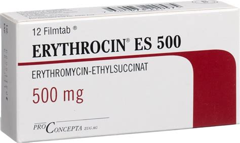 سعر دواء erythrocin 500 mg 12 tabs.